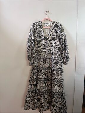 Caroline constas paisley floral maxi dress XS